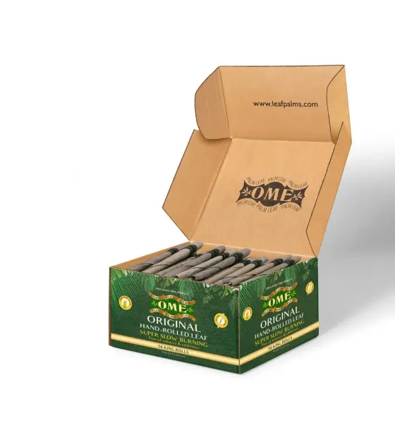 50 KING SIZE  Wraps 100% Palm Leaf Natural Pre Rolled