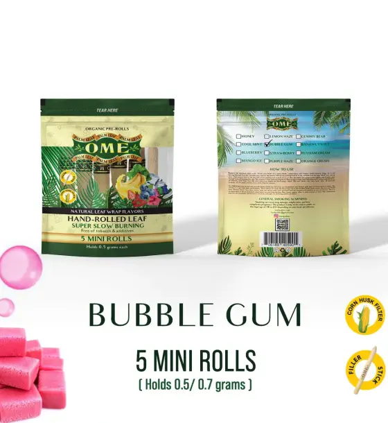 Bubblegum - 3 Pack of Mini Wraps