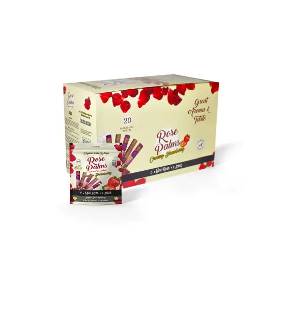 BOX OF MINI ROSE WRAPS CREAMY STRAWBERRY