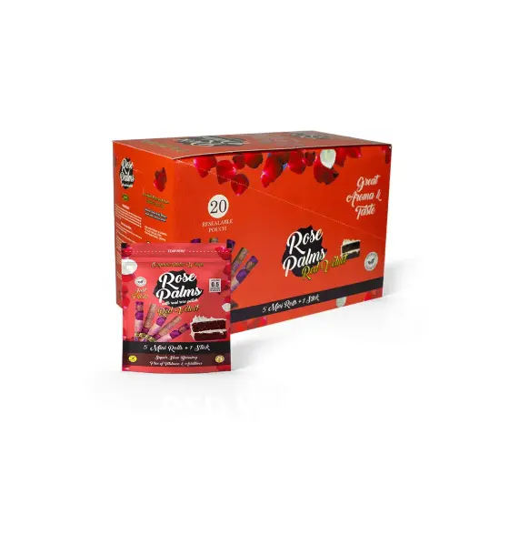 BOX OF MINI ROSE WRAP RED VELVET CAKE
