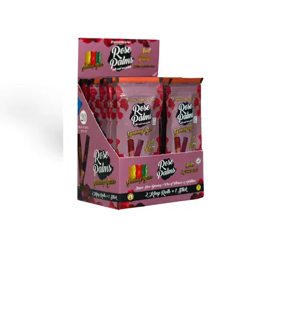 BOX OF ROSE PALM BUBBLE GUM KING SIZE