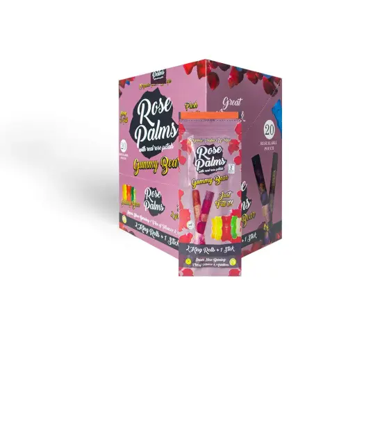 BOX OF ROSE PALM BUBBLE GUM KING SIZE