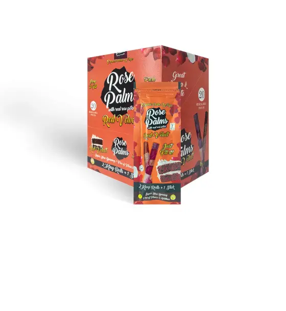 BOX OF ROSE PALM RED VELVET CAKE KING SIZE