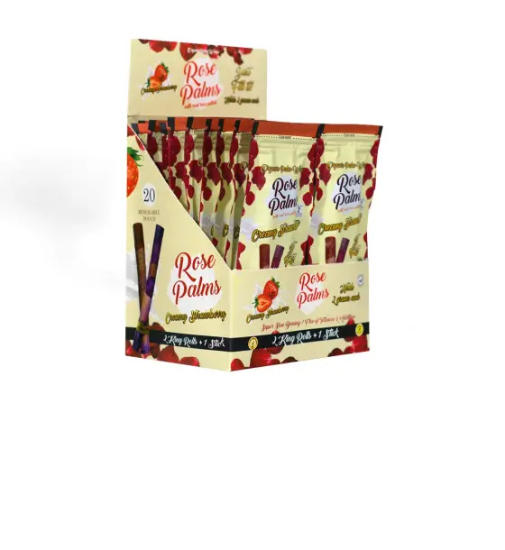 BOX OF ROSE PALM CREAMY STRAWBERRY KING SIZE