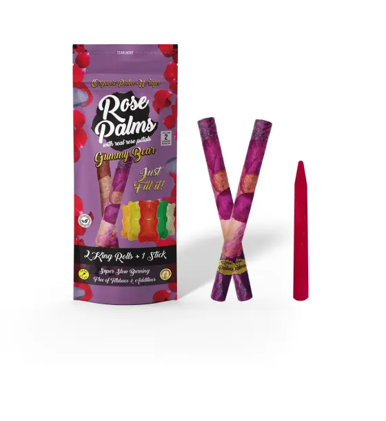 3 PACK ROSE PALM GUMMY BEAR KING SIZE