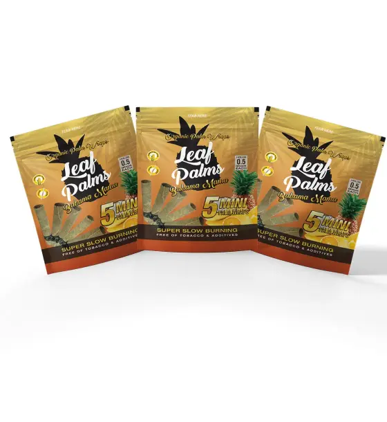 3 PACKS LEAF PALMS MINI SIZE BAHAMA MAMA "15 COUNT"
