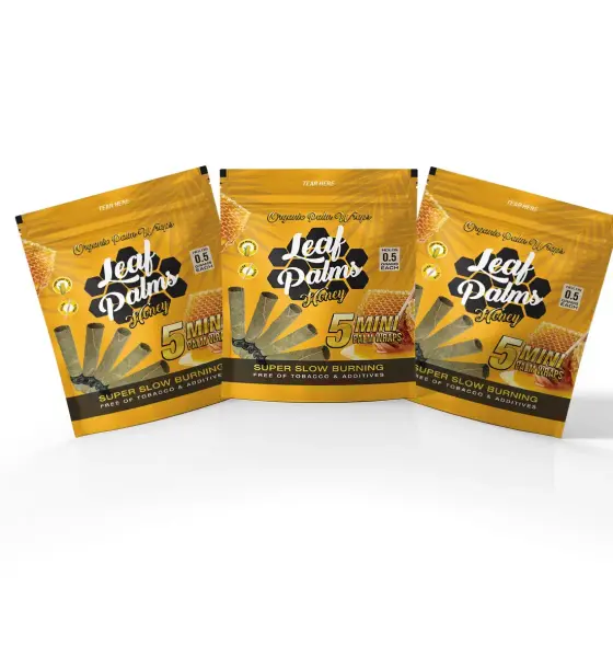 3 PACKS LEAF PALMS MINI SIZE HONEY "15 COUNT"