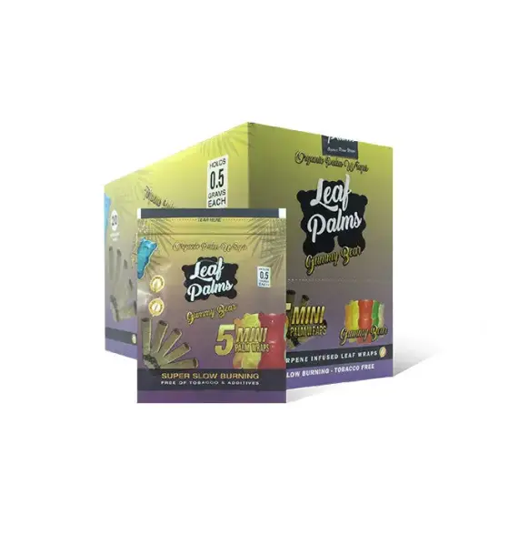 BOX OF LEAF PALMS MINI GUMMY BEAR "100 COUNT"