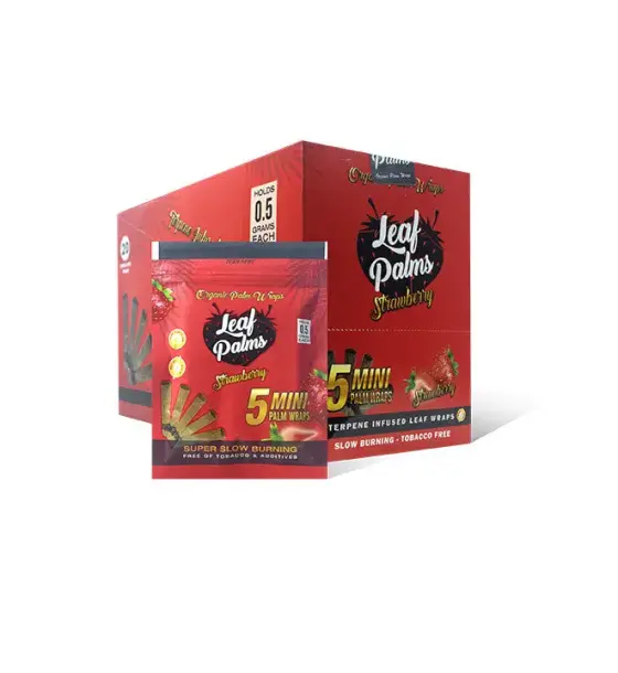 BOX OF LEAF PALMS MINI STRAWBERRY "100 COUNT"