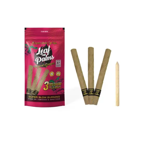 BOX OF LEAF PALMS STRAWBERRY SLIM SIZE "45 COUNT"