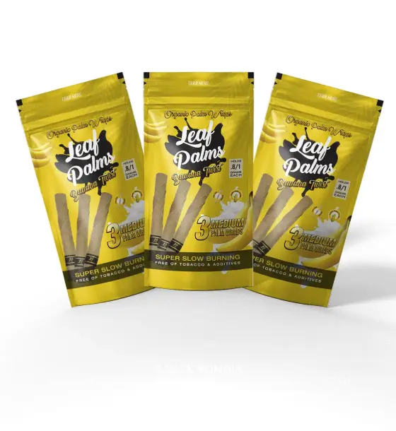 3 PACK LEAF PALMS BANANA TWIST SLIM SIZE