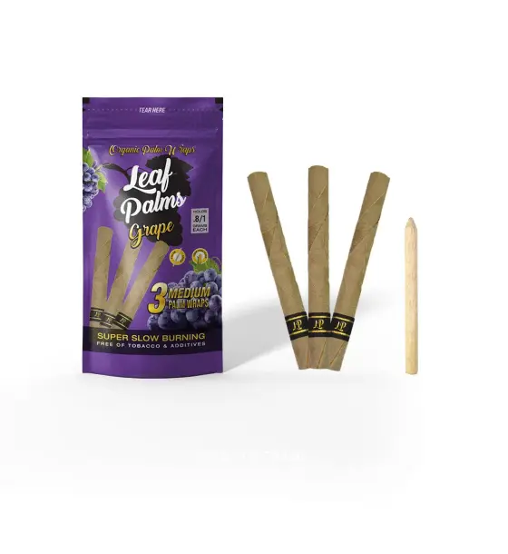 3 PACK LEAF PALMS GRAPE SLIM SIZE