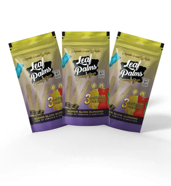 3 PACK LEAF PALMS GUMMY BEAR SLIM SIZE