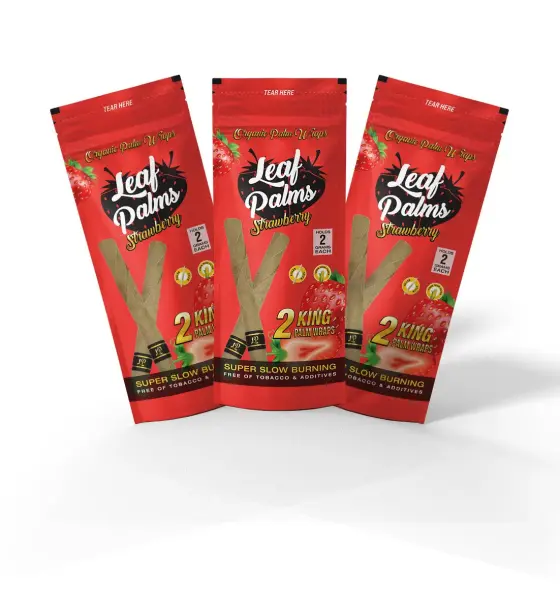 3 PACK LEAF PALMS STRAWBERRY KING SIZE