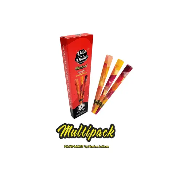 MULTIPACK MIX COLORED NATURAL ROSE CONES