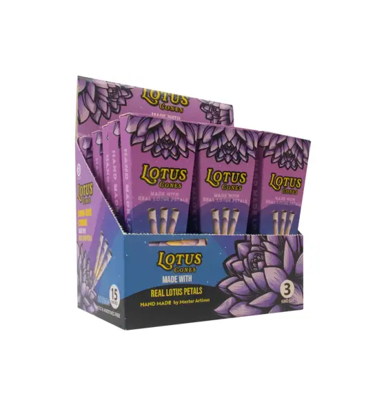 LOTUS CONES DISPLAY BOX - REAL LOTUS PETAL CONES