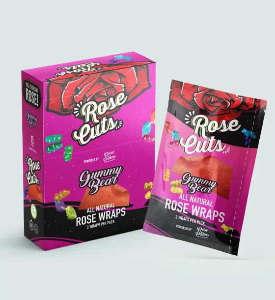"BOX" PINK GUMMY BEAR ROSECUTS WRAPS