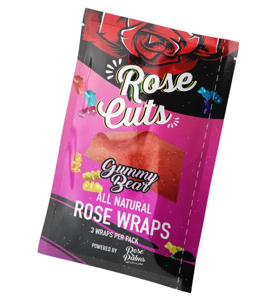 PINK GUMMY BEAR ROSECUT WRAPS - SINGLE POUCH
