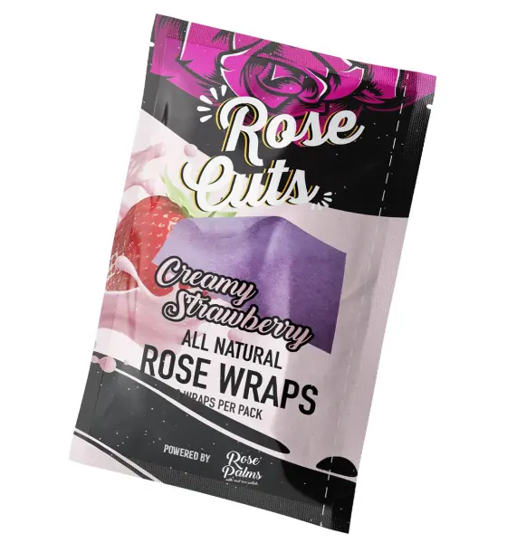 PURPLE CREAMY STRAWBERRY ROSECUT WRAPS - SINGLE POUCH
