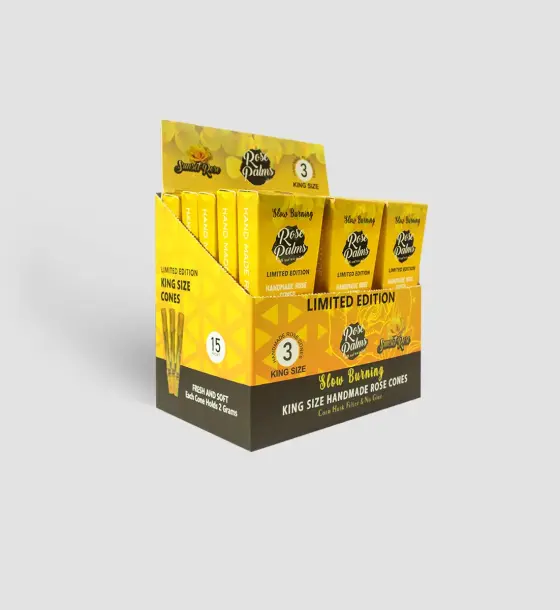 BOX SUNSET YELLOW ROSE CONES