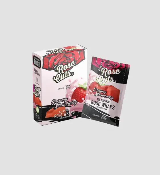 BOX PINK ROSE CUTS CREAMY STRAWBERRY