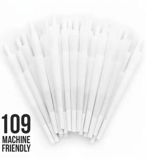 White Organic King Size 109mm Pre Rolled Cones
