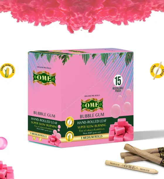 Box of 45 MEDIUM Wraps - Bubblegum Flavor