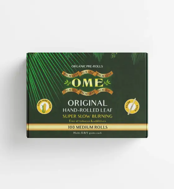 100 MEDIUM Wraps 100% Palm Leaf Natural Pre Rolled