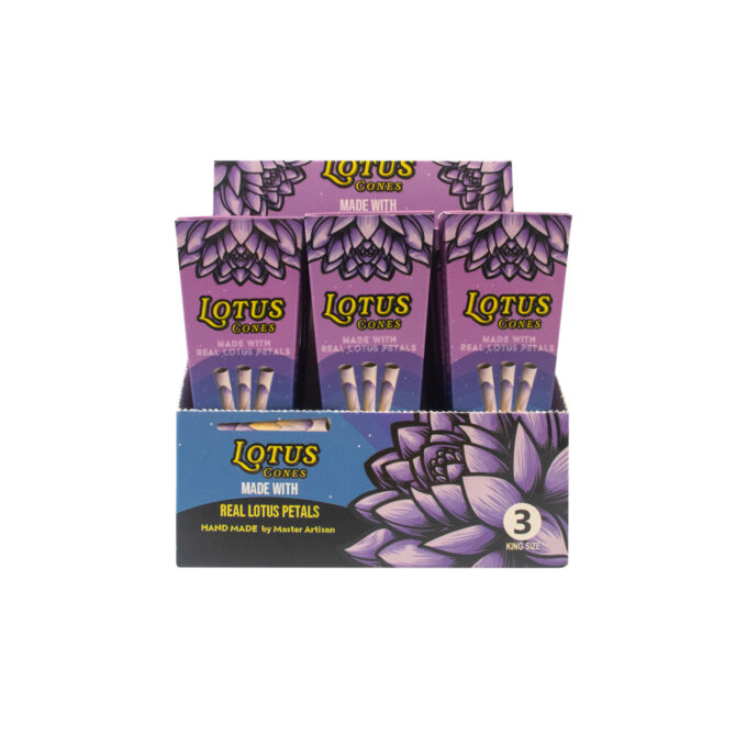 LOTUS CONES DISPLAY BOX – REAL LOTUS PETAL CONES