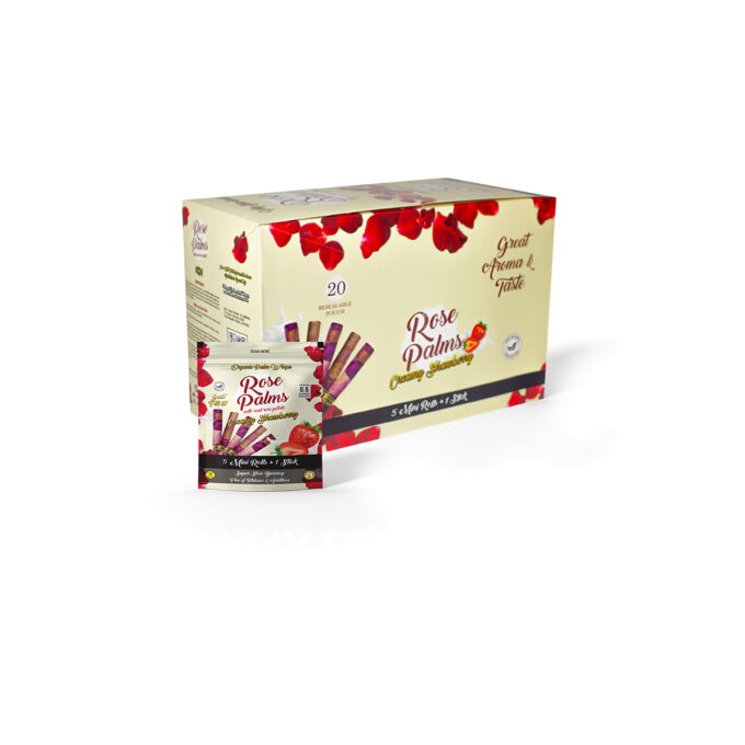 BOX OF MINI ROSE WRAPS CREAMY STRAWBERRY