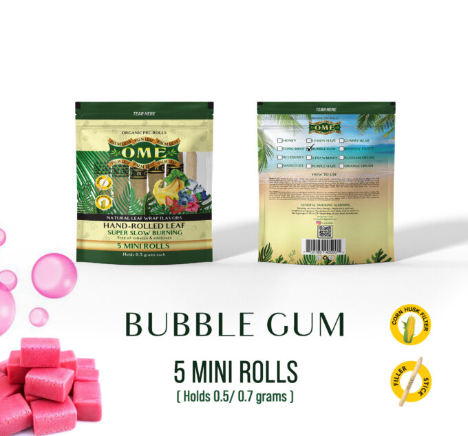 Bubblegum – 3 Pack of Mini Wraps