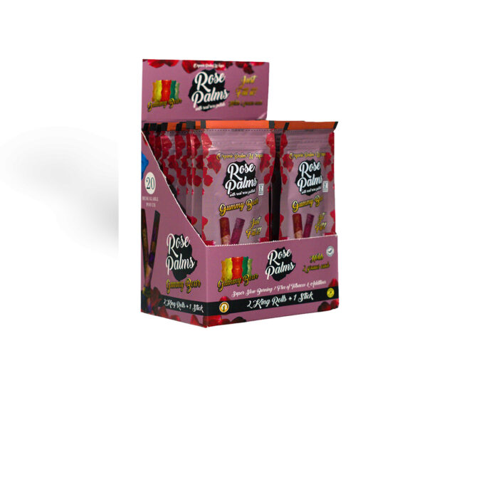 BOX OF ROSE PALM BUBBLE GUM KING SIZE
