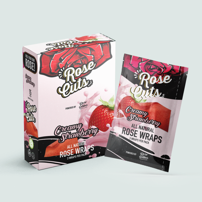 “BOX” PINK CREAMY STRAWBERRY ROSECUTS WRAPS
