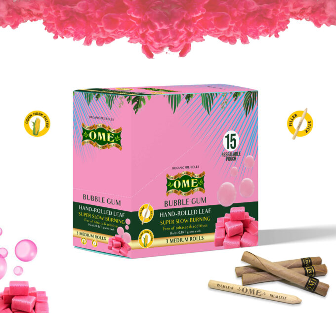 Box of 45 MEDIUM Wraps – Bubblegum Flavor
