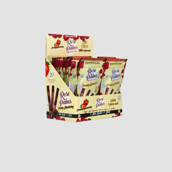 BOX ROSE PALMS SLIM CREAMY STRAWBERRY