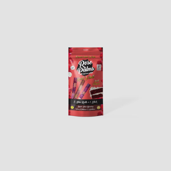 3 PACK  Creamy Strawberry Rose Petals and Palm Leaf / Blunts Wraps