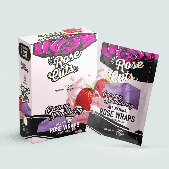“BOX” PURPLE CREAMY STRAWBERRY ROSECUTS WRAPS