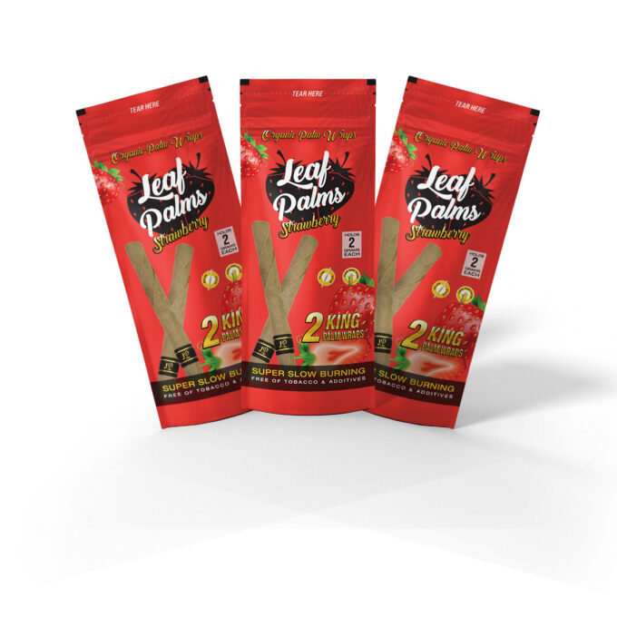 3 PACK LEAF PALMS STRAWBERRY KING SIZE