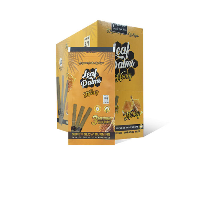 BOX OF LEAF PALMS HONEY SLIM SIZE “45 COUNT”
