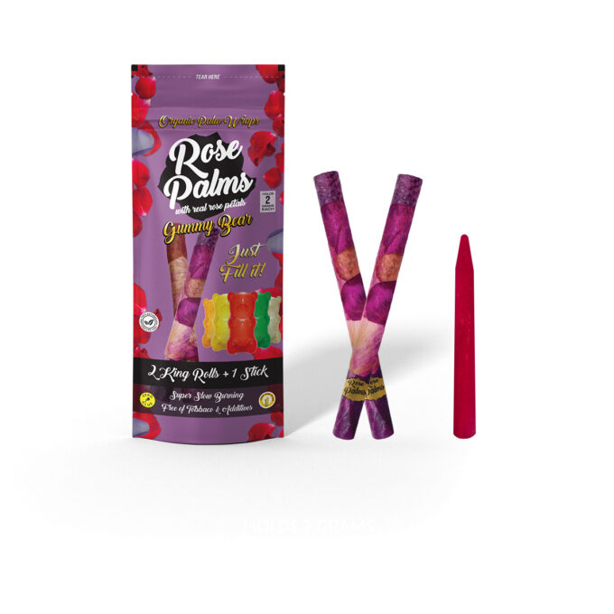 3 PACK ROSE PALM GUMMY BEAR KING SIZE