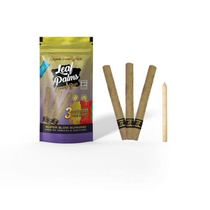 3 PACK LEAF PALMS GUMMY BEAR SLIM SIZE