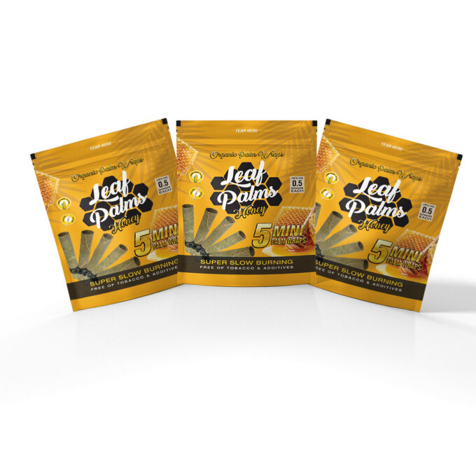 3 PACKS LEAF PALMS MINI SIZE HONEY “15 COUNT”