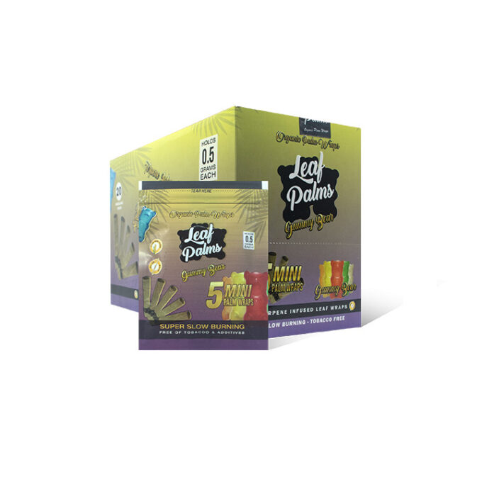 BOX OF LEAF PALMS MINI GUMMY BEAR “100 COUNT”