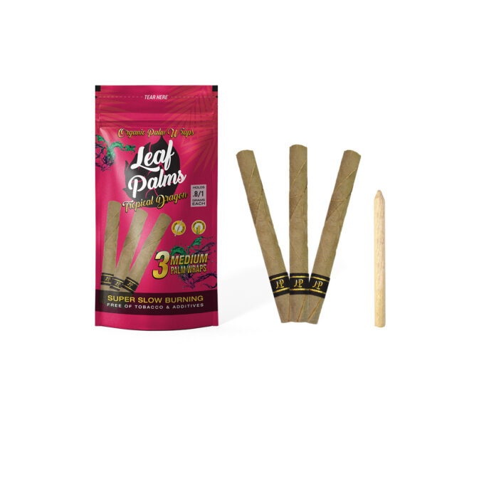 BOX OF LEAF PALMS STRAWBERRY SLIM SIZE “45 COUNT”