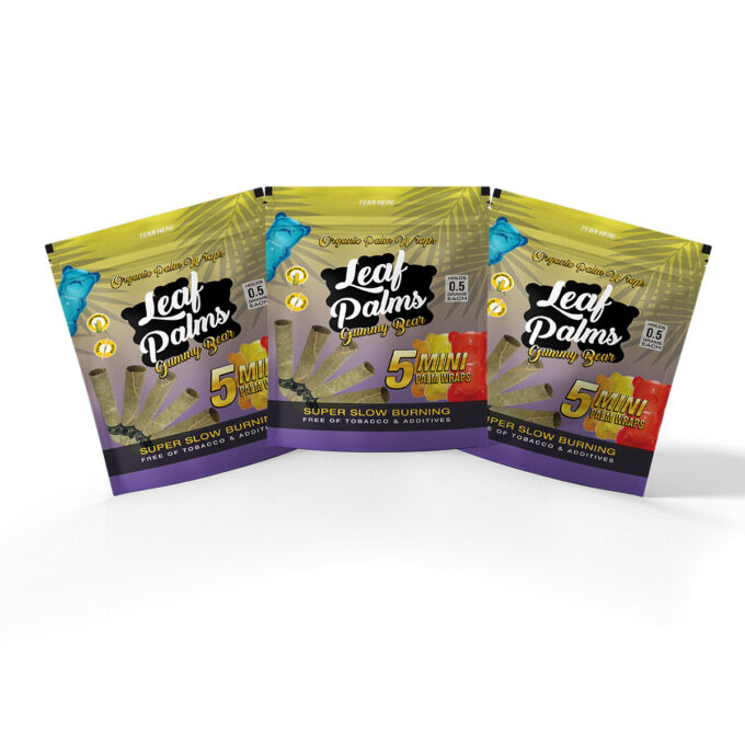 3 PACKS LEAF PALMS MINI SIZE GUMMY BEAR “15 COUNT”