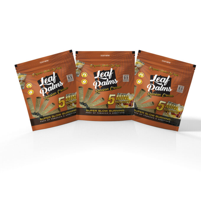 3 PACKS LEAF PALMS MINI SIZE RUSSIAN CREAM “15 COUNT”