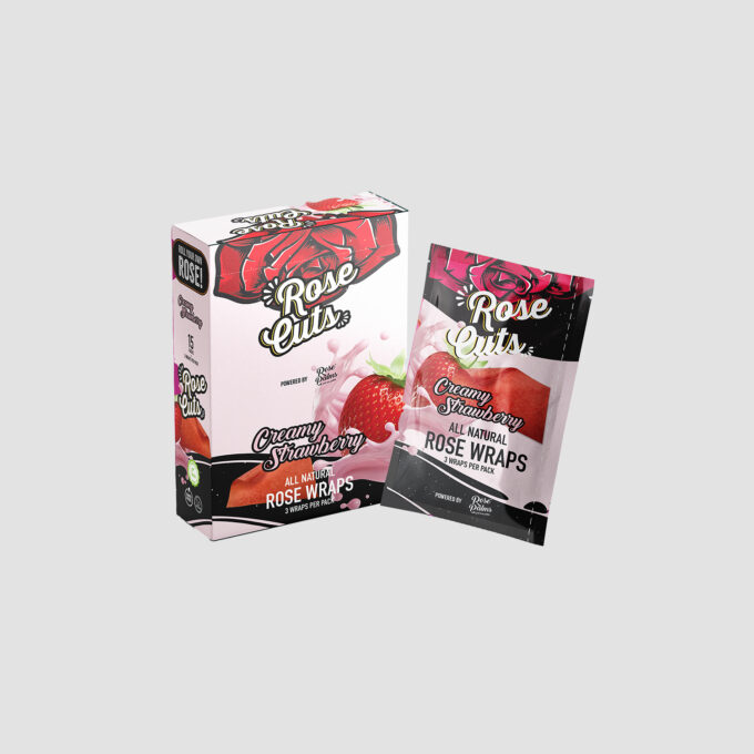 BOX PINK ROSE CUTS CREAMY STRAWBERRY