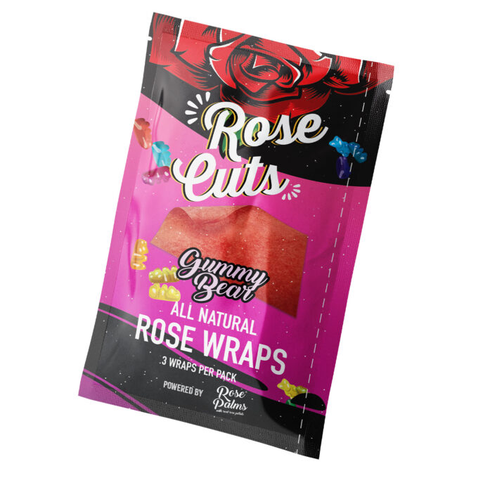 PINK GUMMY BEAR ROSECUT WRAPS – SINGLE POUCH