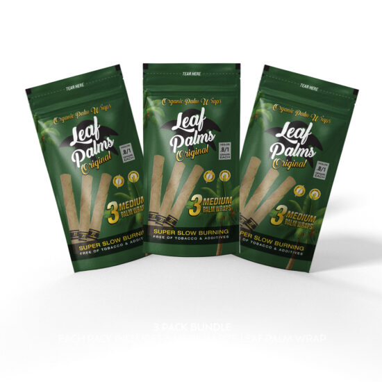 3 PACK LEAF PALMS STRAWBERRY KING SIZE