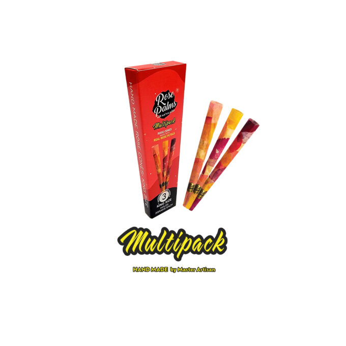 MULTIPACK MIX COLORED NATURAL ROSE CONES